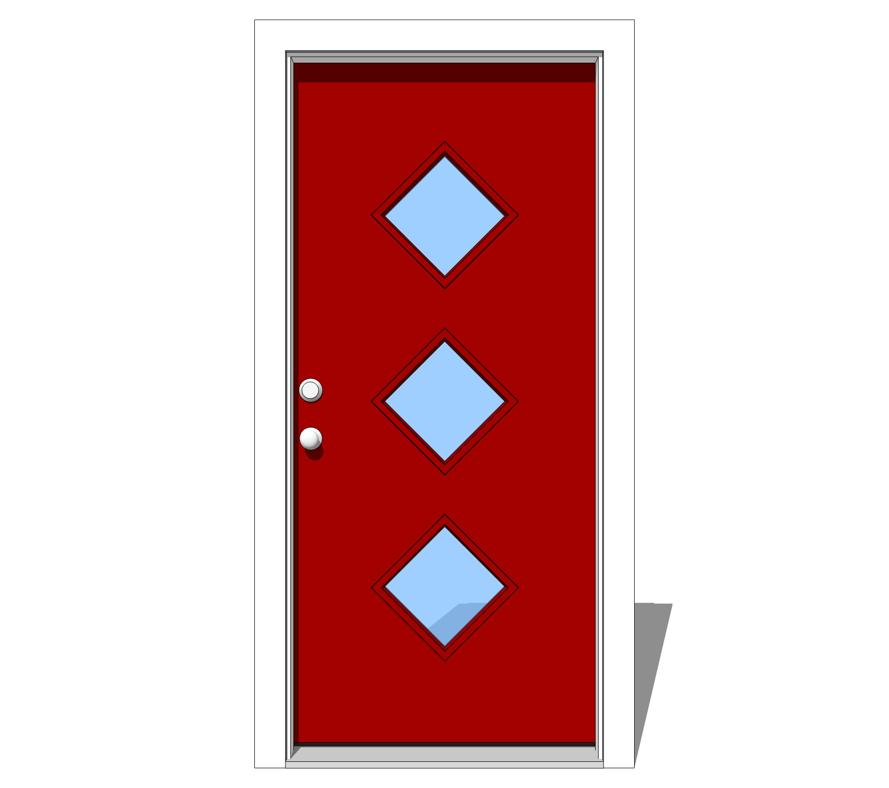 平开门(side hung door)是指合页(铰链)装于门侧面,向内(左内开,右内