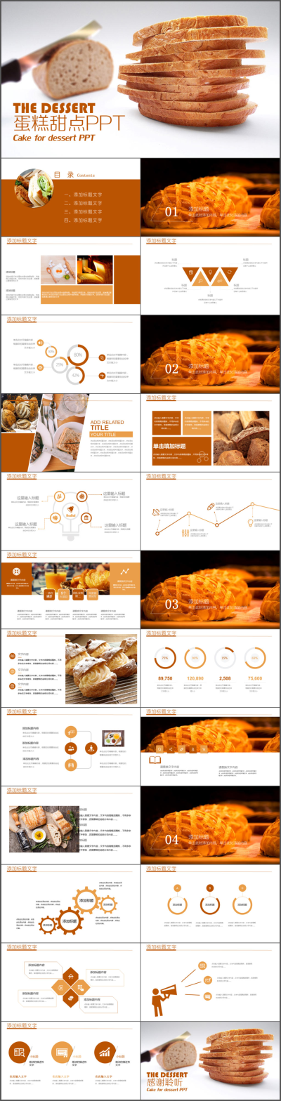 健康营养面包早餐宣传营销策划PPT模板