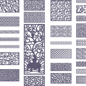 木板雕刻图案大全，浪漫镂空花纹雕刻图案