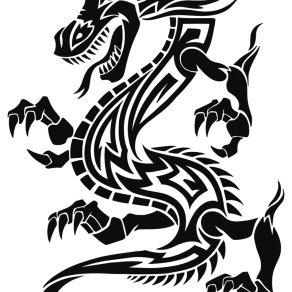 激光雕刻图案，酷炫中国龙纹样