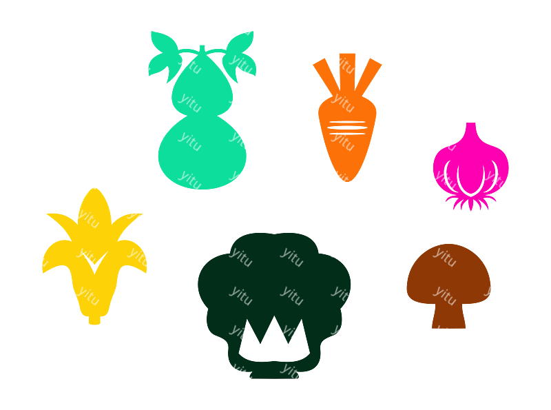 儿童剪纸图案大全，蔬菜剪纸图案