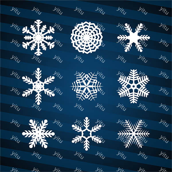 剪纸图案大全，漂亮的雪花剪纸图案