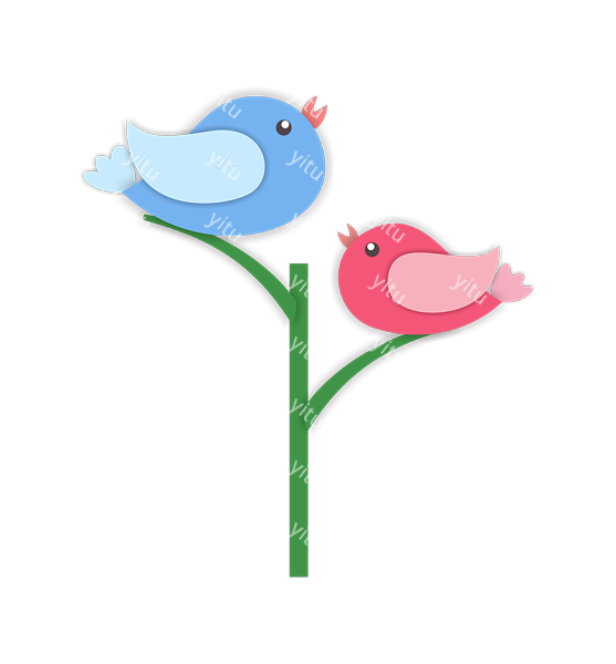 儿童剪纸图案大全，简单小鸟剪纸拼贴画