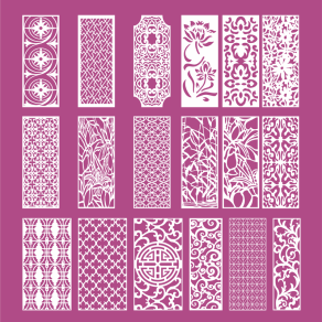 雕刻图案大全图纸 ，隔断激光雕刻图案