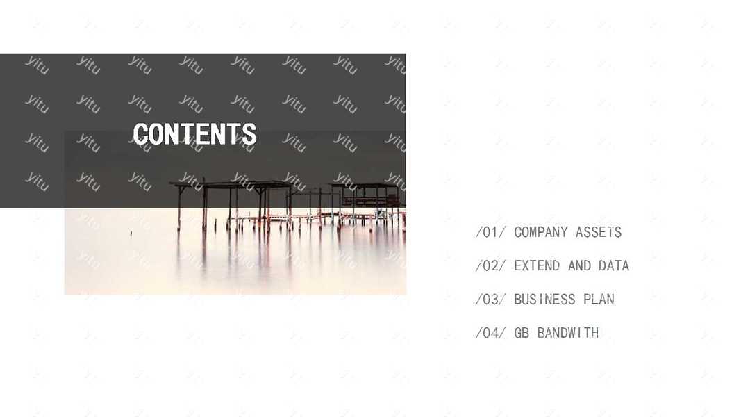 杂志风极简商务ppt模板下载 