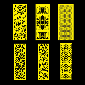 镂空雕刻图案大全，六款镂空隔断雕刻图案