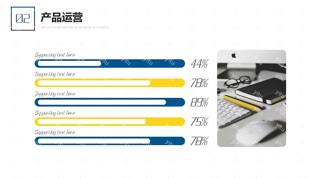 极简商务项目汇报PPT模板下载 