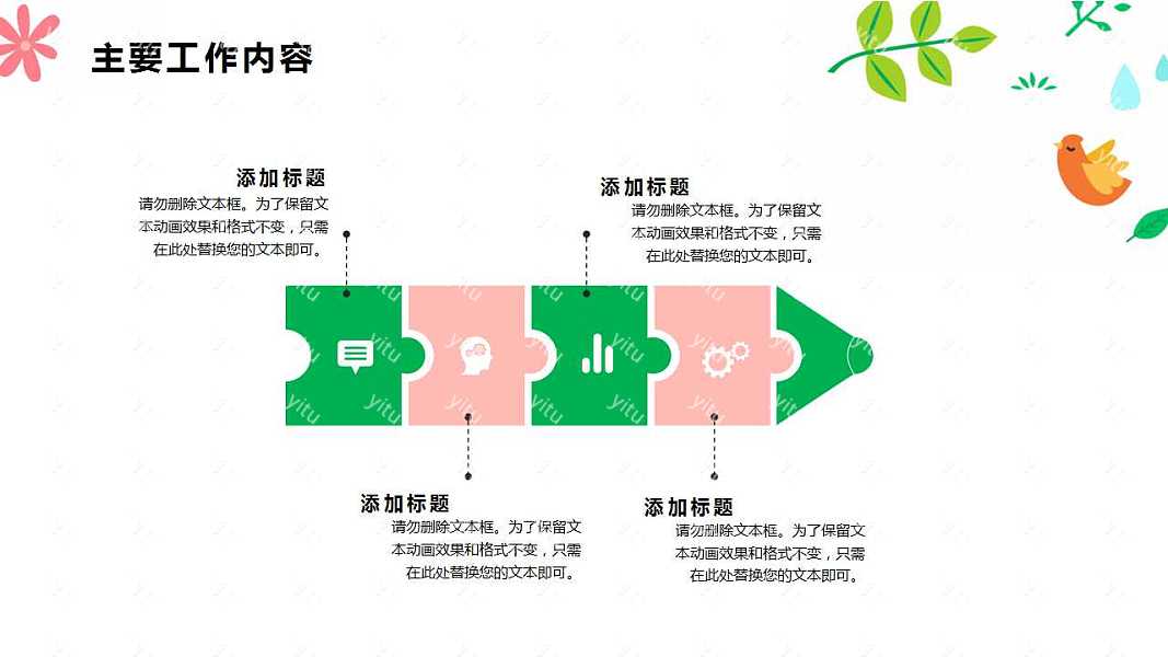 清新工作汇报优质ppt模板下载