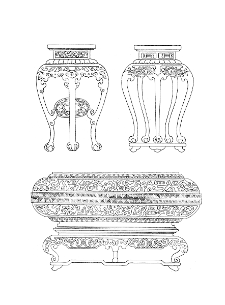 雕刻图案大全，3款中式家具雕刻图案