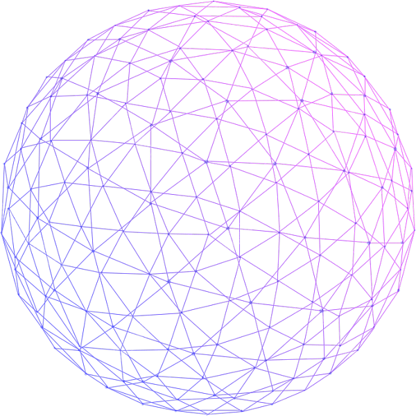 球形科技点线网格装饰图案 