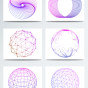 球形科技点线网格装饰图案