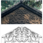 江苏扬州砖雕山花雕刻图案 