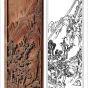安徽木雕山水雕刻图案