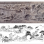 安徽栏板石雕“断桥残雪”雕刻图案 