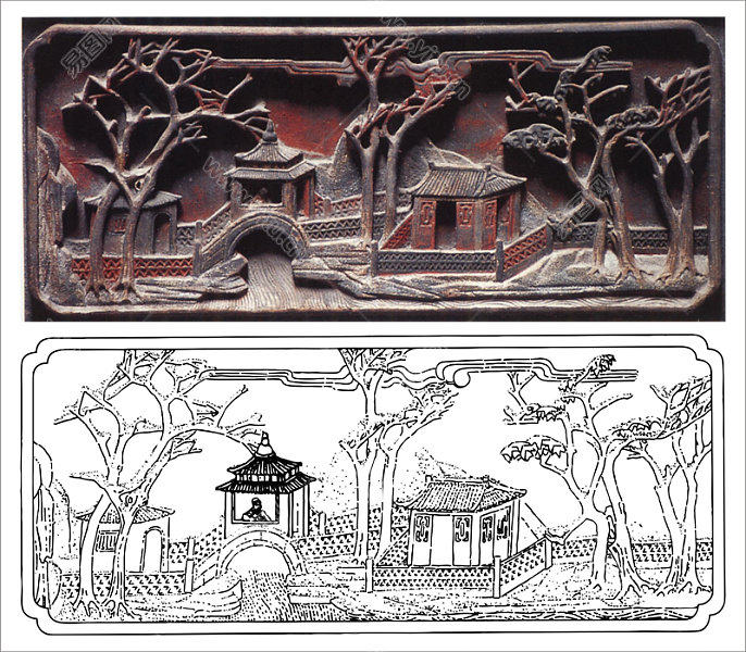 江浙一代群板木雕的雕刻图案 