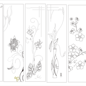 9款简约大气艺术玻璃雕刻图案