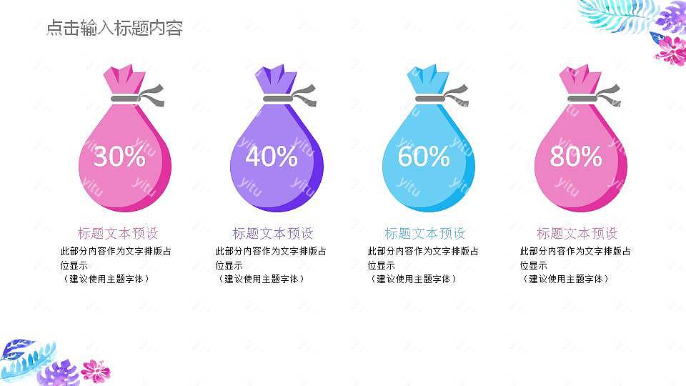 时尚水彩毕业论文答辩免费ppt模板