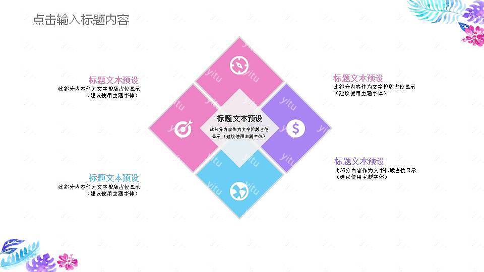 时尚水彩毕业论文答辩免费ppt模板