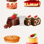 6款可口甜食装饰图案