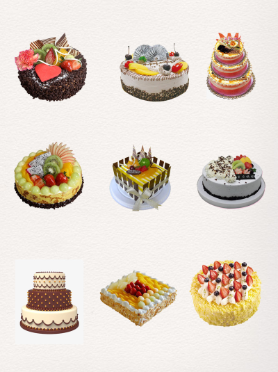 9款可口蛋糕甜食装饰图案
