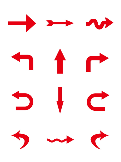 红色箭头标志图标装饰图案