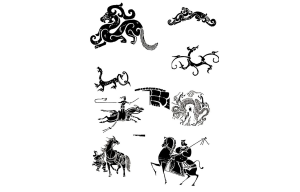 中国神兽雕刻图案
