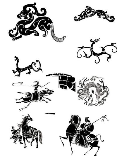 中国神兽雕刻图案
