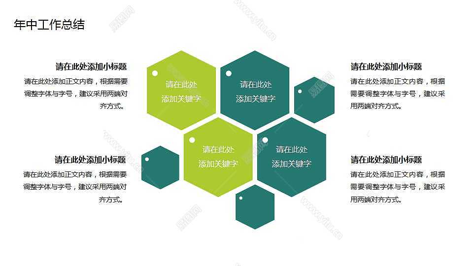 绿色简洁年中工作计划总结免费ppt模板 (4).jpg