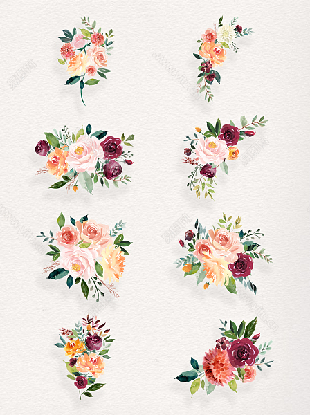 8款手绘花朵装饰图案.jpg