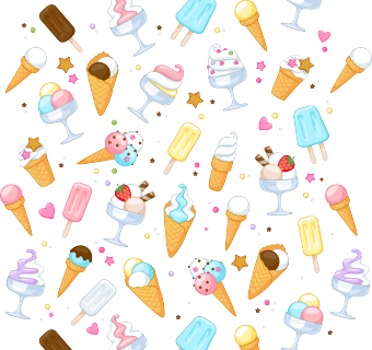 多款卡通冰淇淋装饰图案