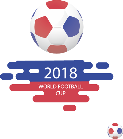 2018俄罗斯世界杯三色足球素材