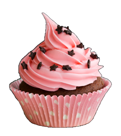 粉红纸杯蛋糕图片