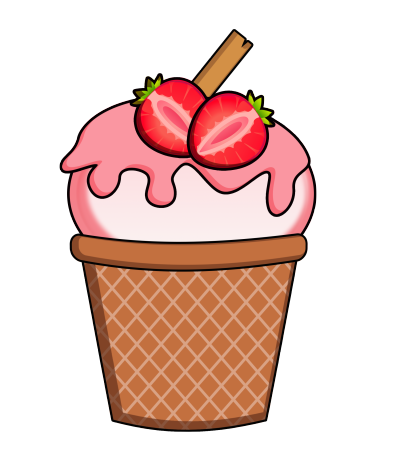 草莓冰淇淋图案