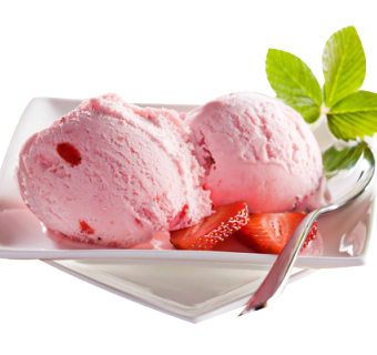 草莓冰淇淋球图案素材