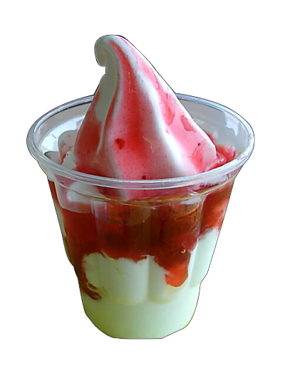 草莓圣代冰淇淋图案