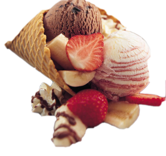 华夫饼草莓冰淇淋图片