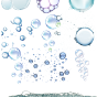 蓝色水泡透明水气泡素材.png