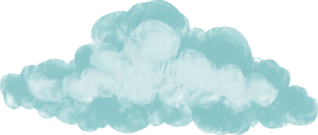 蓝白云朵雨云元素.png