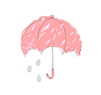 粉红雨伞图片