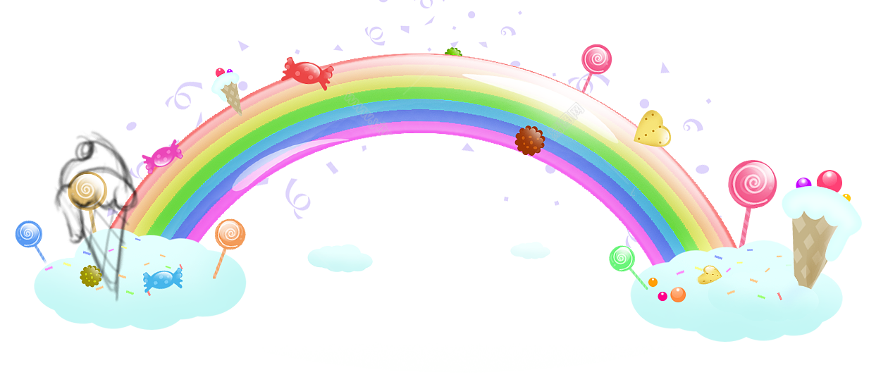 可爱的彩虹冰激凌棒棒糖装饰图案.png