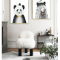简约客厅挂画创意装饰画，黑白熊猫白熊卡通手绘装饰画 (1).jpg