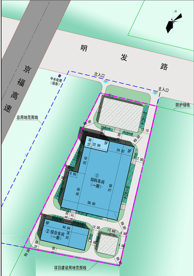 某饲料生产车间鸟瞰效果图设计,小型厂房方案效果图制作