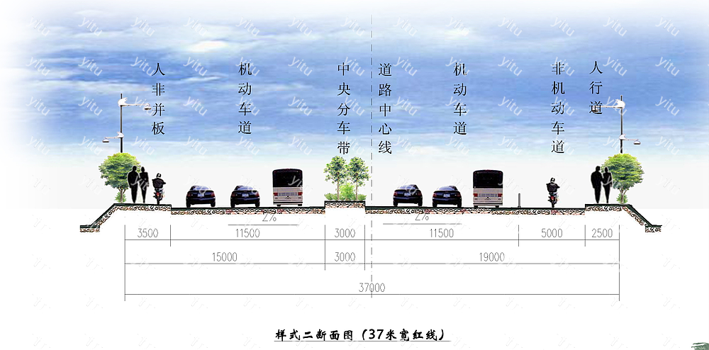 html target=_blank class=infotextkey>绿化 /a>) c-4 标准段 剖面图