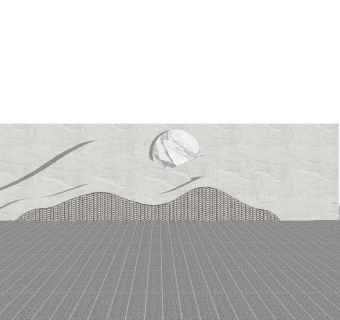 中式景观墙草图大师模型，景观墙sketchup模型免费下载