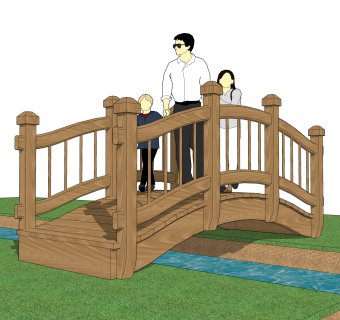 拱桥草图大师模型下载，sketchup拱桥模型分享