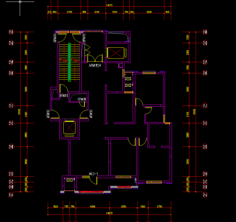 欧式豪华-奥林清华样板间cad施工图下载、欧式豪华-奥林清华样板间dwg文件下载