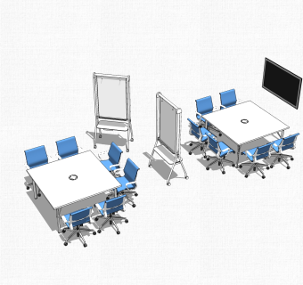 会议台草图大师模型，会议台sketchup模型，会议台su素材下载