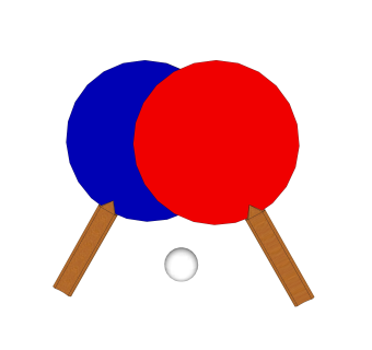 现代乒乓球草图大师模型，乒乓球SKP模型下载