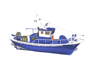 现代<em>大型</em>渔船su模型，货船skp模型下载