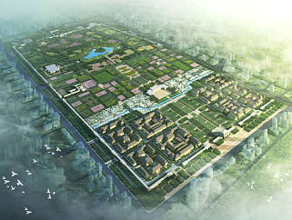 [西安]大明宫意志公园景观园林设计图，景观建筑设计方案